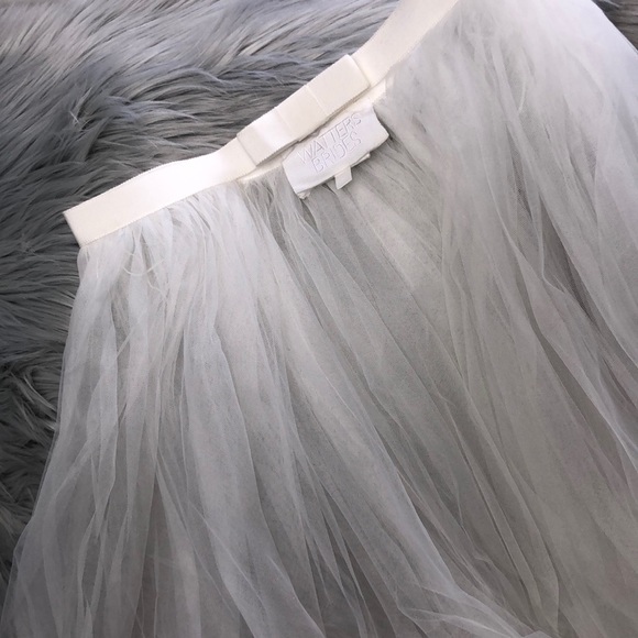 RARE WATTERS BRIDE TULLE BOW CLIP TRAIN SKIRT 10 - Picture 2 of 9